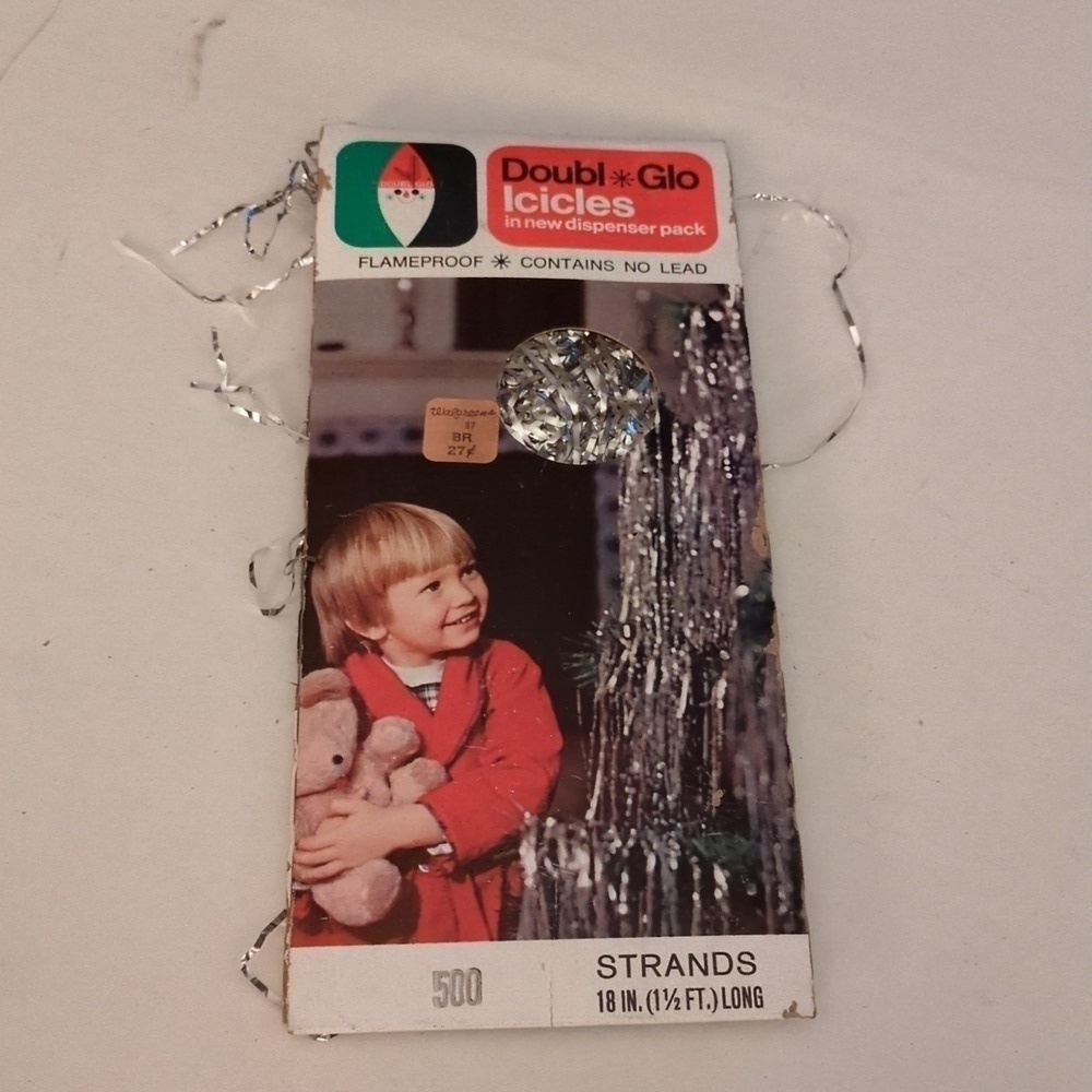 Vintage old new stock. Christmas Tree Icicle Tinsel